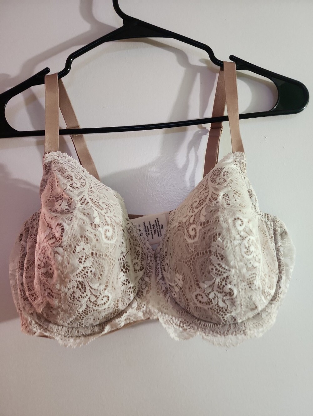 Third Love 24/7 Lace Balconette Underwire Bra in Cream with Adjustable Straps